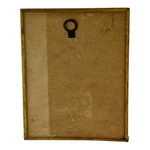 Vintage Print Background Courting Couple Silhouette Picture Convex Glass READ - Picture 3 of 6